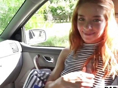 Redhead step daughter Averi Brooks gets banged