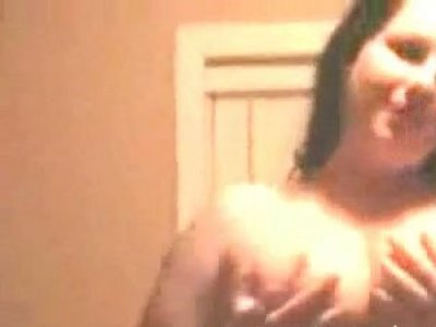 Chunky whore with huge boobs blows a dick in POV and gets her pussy eaten dry